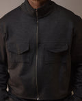 Noir By Hues Atelier | Embroidered Cropped Denim Jacket